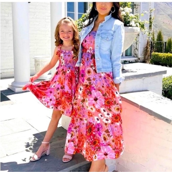 Rachel Parcell Pink and Red Sleeveless Maxi Sundress - Picture 1 of 11
